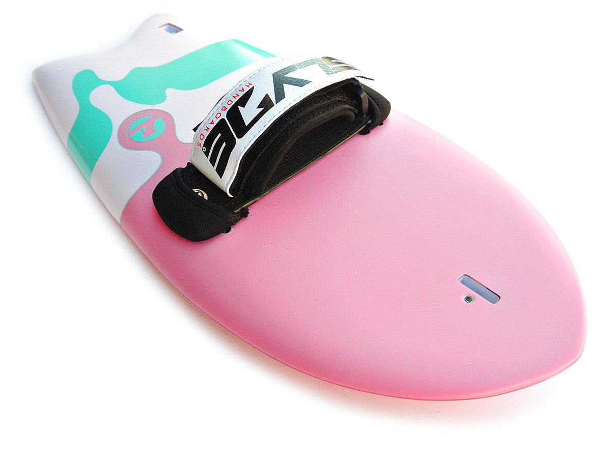 THE PHISH BUBBLEGUM HANDBOARD FOR BODYSURFING WITH GOPRO ATTACHMENT